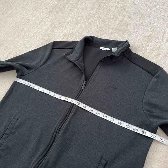 Calvin Klein Long Sleeve Knit Zip Up Shirt Top L - Picture 6 of 7